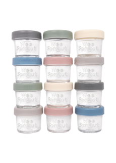 WeeSprout Glass Baby Food Storage Jars w/ Lids
