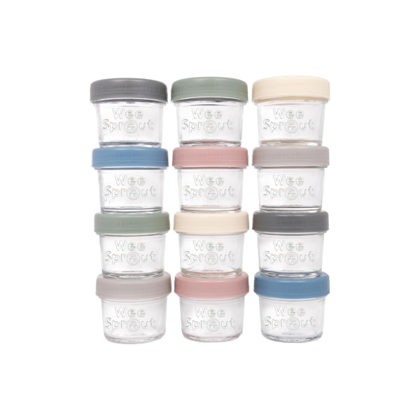 WeeSprout Glass Baby Food Storage Jars w/ Lids
