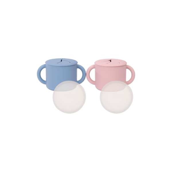 WeeSprout Snack Containers, Food Grade Silicone Cups, Spill-Proof Tops For Toddlers and Babies