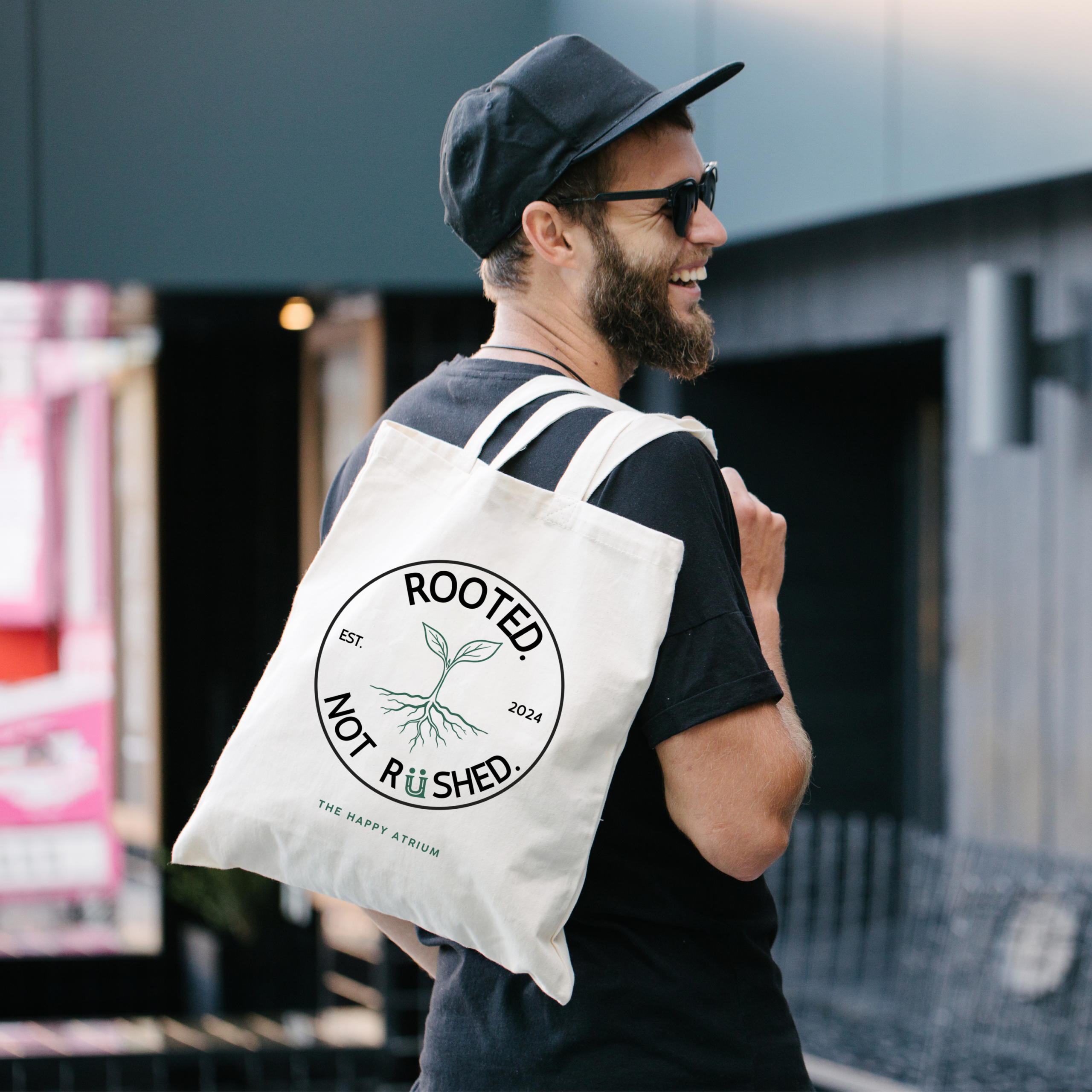 Rooted. Not Rushed. -Canvas Tote - Image 2